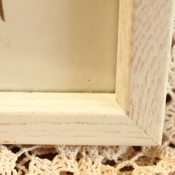 Vintage 1990s Botanical Print, Framed Pink Rose Flower Wall Art in White Frame - Picture 5 of 12